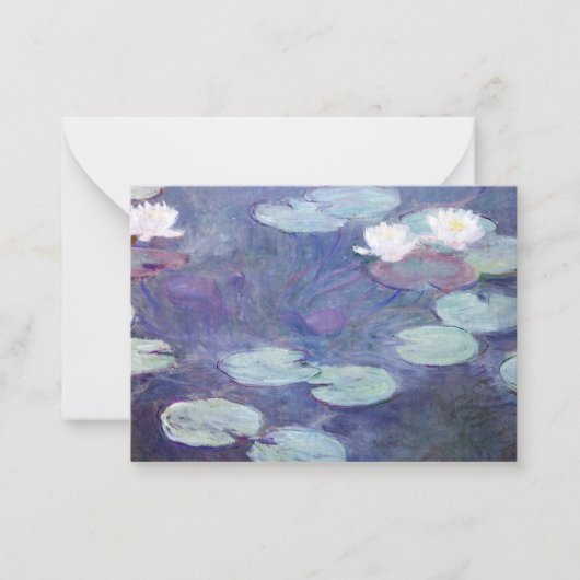 Carte De Correspondance Monet - Lys D'Eau Rose (Devant)