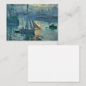Carte De Correspondance Monet - Sunrise (Marine), peinture d'art (Devant / Derrière)