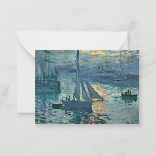 Carte De Correspondance Monet - Sunrise (Marine), peinture d'art (Devant)