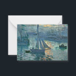 Carte De Correspondance Monet - Sunrise (Marine), peinture d'art<br><div class="desc">Sunrise (Marine),  tableau d'art de Claude Monet</div>