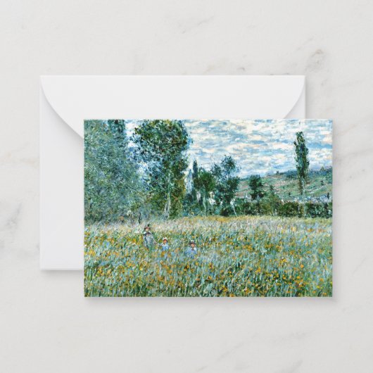 Carte De Correspondance Monet - Un pré (Devant)