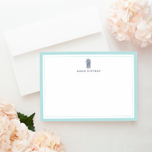 Carte De Correspondance Monnaie & Marine Ananas Stationery Personnalisé Ap