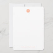 Carte De Correspondance Monogram Coral Peach Pink (Devant)
