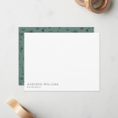 Carte De Correspondance Monogram tendance note moderne (Devant/Arrière en situation)