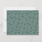 Carte De Correspondance Monogram tendance note moderne (Dos)