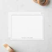 Carte De Correspondance Monograme basic script (Devant/Arrière en situation)