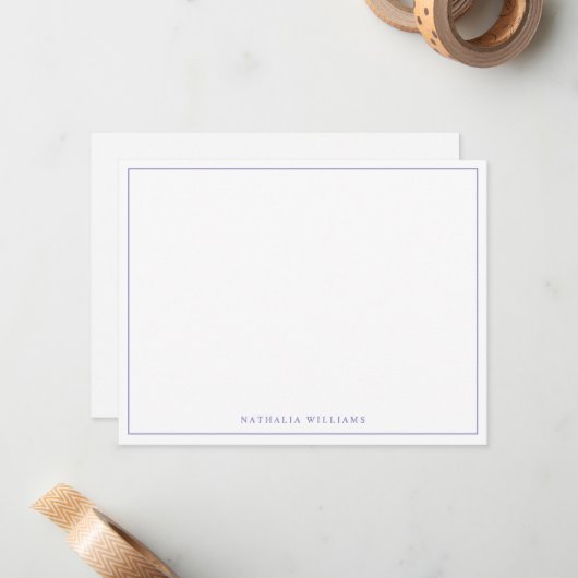 Carte De Correspondance Monograme basic script (Devant/Arrière en situation)