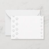 Carte De Correspondance Monogramme aligné d'empreintes de pattes de chats (Dos)