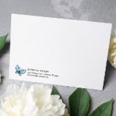 CARTE DE CORRESPONDANCE MONOGRAMME BLEU DOODLE BLANC