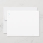 Carte De Correspondance Monogramme bleu sarcelle simple (Dos)