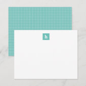 Carte De Correspondance Monogramme carré (Devant / Derrière)