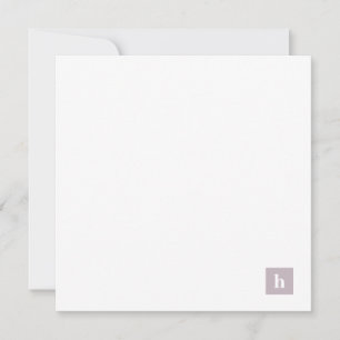 Carte De Correspondance Monogramme Carré classique personnalisé Pastel vio