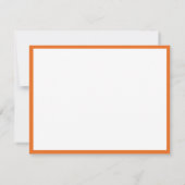 Carte De Correspondance Monogramme classique Blanc orange (Dos)