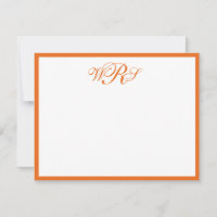Monogramme classique Blanc orange