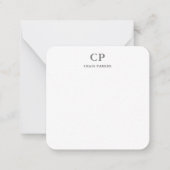 Carte De Correspondance Monogramme classique professionnel simple (Devant)