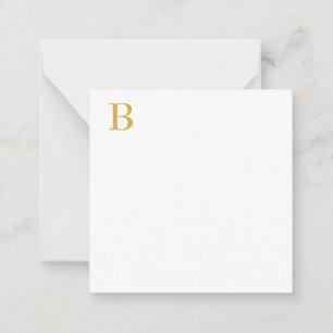 Carte De Correspondance Monogramme couleur or moderne Ajouter un nom initi