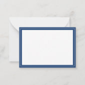 Carte De Correspondance Monogramme de bordure Navy moderne (Dos)