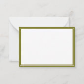 Carte De Correspondance Monogramme de bordure Navy moderne (Dos)