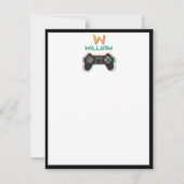 Carte De Correspondance Monogramme de jeu vidéo pour adolescents (Devant)