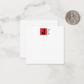 Carte De Correspondance Monogramme de nom professionnel élégant moderne (Devant/Arrière en situation)