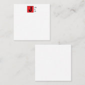 Carte De Correspondance Monogramme de nom professionnel élégant moderne (Devant / Derrière)