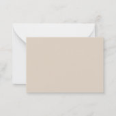 Carte De Correspondance Monogramme de script blanc marron moderne (Dos)