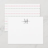 Carte De Correspondance Monogramme de script chic moderne (Devant / Derrière)