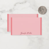 Carte De Correspondance Monogramme de script manuscrit personnalisé couleu (Devant/Arrière en situation)