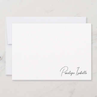 Carte De Correspondance Monogramme de script minimal