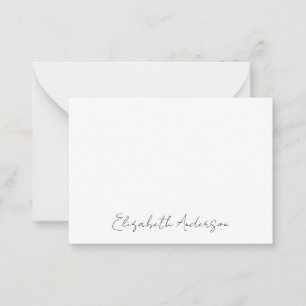 Carte De Correspondance Monogramme de script minimal