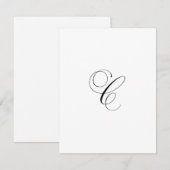 Carte De Correspondance Monogramme de script personnalisé "C" (Devant / Derrière)