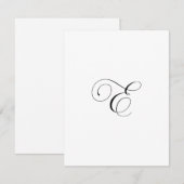Carte De Correspondance Monogramme de script personnalisé "E" (Devant / Derrière)