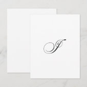 Carte De Correspondance Monogramme de script personnalisé "I" (Devant / Derrière)