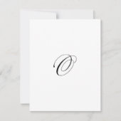 Carte De Correspondance Monogramme de script personnalisé "O" (Devant)