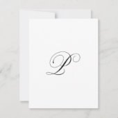 Carte De Correspondance Monogramme de script personnalisé "P" (Devant)