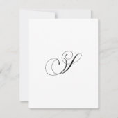 Carte De Correspondance Monogramme de script personnalisé "S" (Devant)