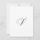 Carte De Correspondance Monogramme de script personnalisé "V" (Devant)