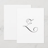 Carte De Correspondance Monogramme de script personnalisé "Z" (Devant / Derrière)