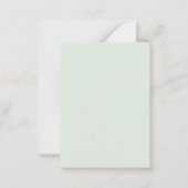 Carte De Correspondance Monogramme de style moderne vert sauge or (Dos)
