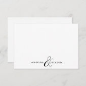 Carte De Correspondance Monogramme d'esperie de couple (Devant / Derrière)