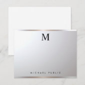 Carte De Correspondance Monogramme élégant professionnel moderne Glam arge (Devant / Derrière)