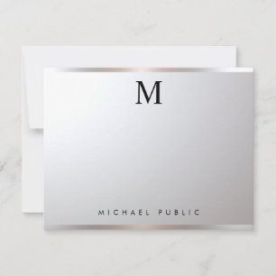 Carte De Correspondance Monogramme élégant professionnel moderne Glam arge