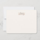 Carte De Correspondance Monogramme Elégante Crème d'ivoire Blush rose mode (Devant)