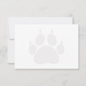 Carte De Correspondance Monogramme Empreintes de Patte de Chat Noir Blank  (Dos)
