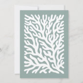 Carte De Correspondance Monogramme et nom Corail nautique minimal moderne (Dos)