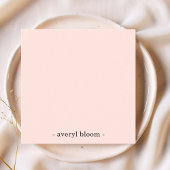 Carte De Correspondance Monogramme Fille Calligraphie Blush Pink papeterie