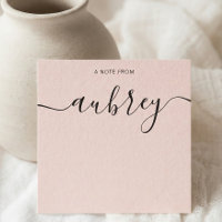Monogramme fillette calligraphie rose pâle