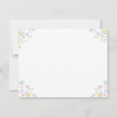 Carte De Correspondance Monogramme floral rococo de verdure élégante (Dos)