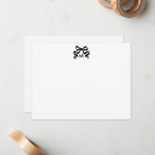 Carte De Correspondance Monogramme initial du ruban ondulé à ruban personn (Devant/Arrière en situation)