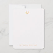 Carte De Correspondance Monogramme Initial et Nom Subtil Moderne (Devant)